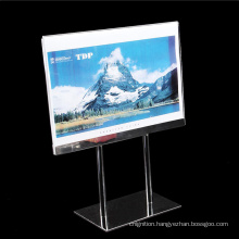 New Creative Clear Acrylic Transparent Menu Holder Stand High Quality Menu Table Tents, Plastic Tabletop Sign Holder